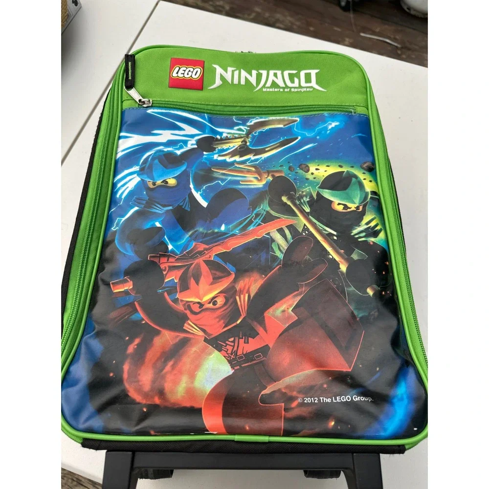 LEGO Ninjago Masters of Spinjitzu Kids Rolling Suitcase Green Black 2012 Luggage